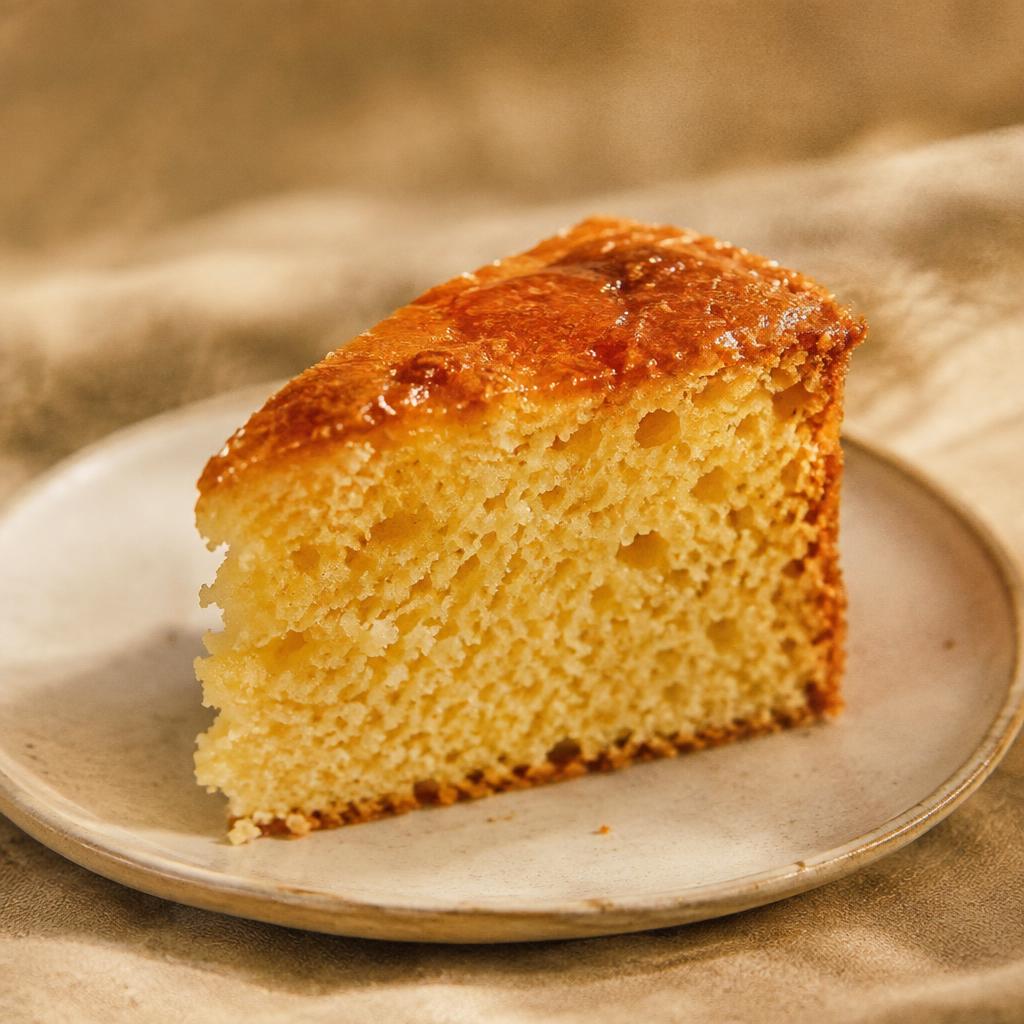 Bolo de baunilha depois do ajuste